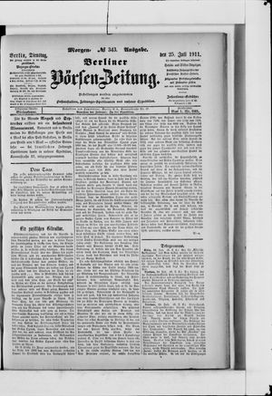 Berliner Börsen-Zeitung vom 25.07.1911