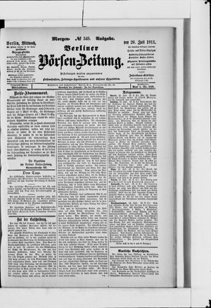 Berliner Börsen-Zeitung vom 26.07.1911