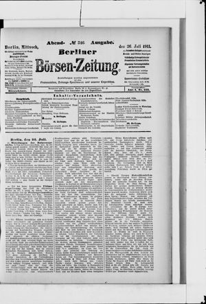 Berliner Börsen-Zeitung vom 26.07.1911