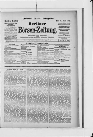 Berliner Börsen-Zeitung vom 31.07.1911
