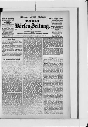 Berliner Börsen-Zeitung vom 23.08.1911