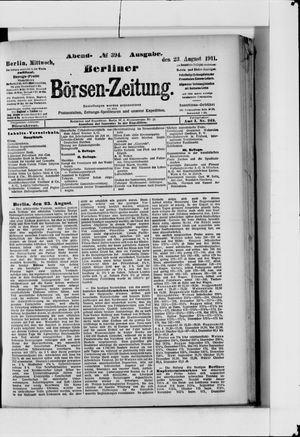 Berliner Börsen-Zeitung vom 23.08.1911