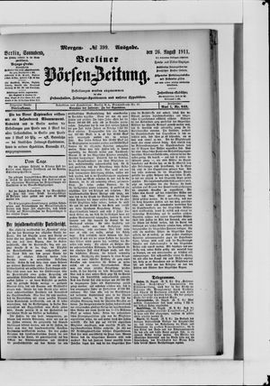 Berliner Börsen-Zeitung vom 26.08.1911