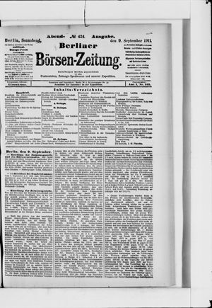 Berliner Börsen-Zeitung vom 09.09.1911