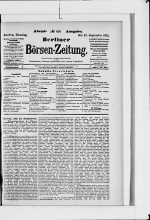 Berliner Börsen-Zeitung vom 12.09.1911