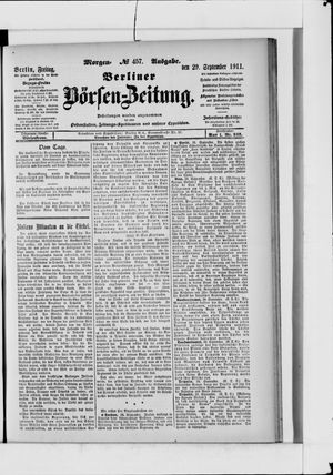 Berliner Börsen-Zeitung vom 29.09.1911