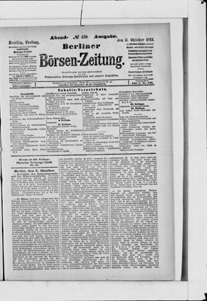 Berliner Börsen-Zeitung vom 06.10.1911