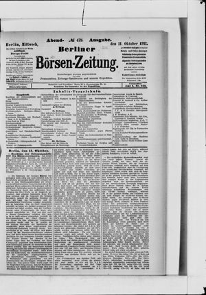 Berliner Börsen-Zeitung vom 11.10.1911