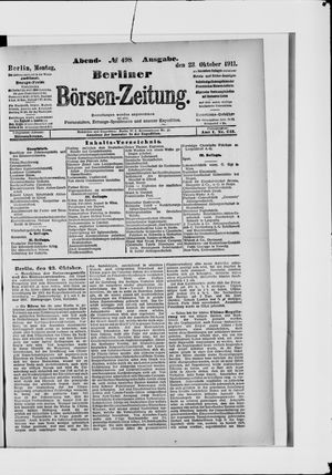 Berliner Börsen-Zeitung vom 23.10.1911
