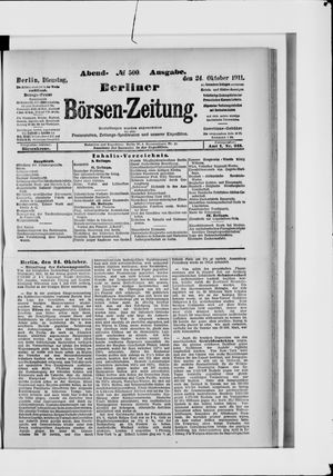 Berliner Börsen-Zeitung vom 24.10.1911