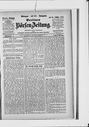 Berliner Börsen-Zeitung vom 25.10.1911