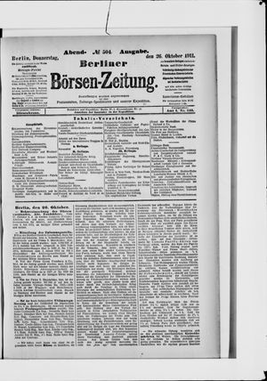 Berliner Börsen-Zeitung vom 26.10.1911