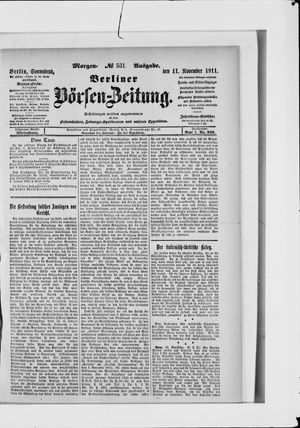 Berliner Börsen-Zeitung vom 11.11.1911