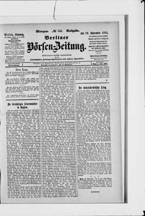Berliner Börsen-Zeitung vom 19.11.1911