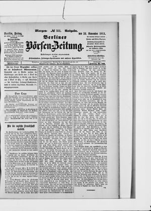 Berliner Börsen-Zeitung vom 24.11.1911