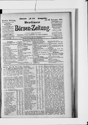 Berliner Börsen-Zeitung vom 28.11.1911