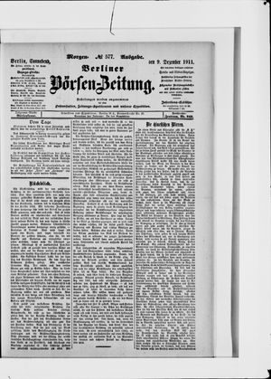Berliner Börsen-Zeitung vom 09.12.1911