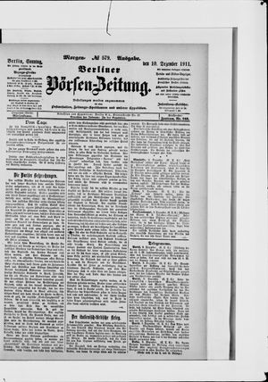Berliner Börsen-Zeitung vom 10.12.1911