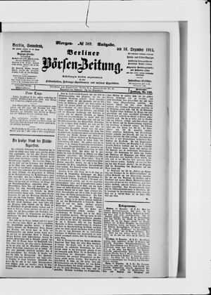 Berliner Börsen-Zeitung vom 16.12.1911
