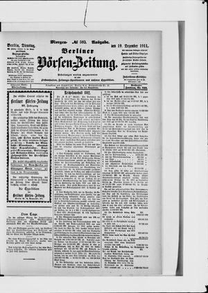 Berliner Börsen-Zeitung vom 19.12.1911