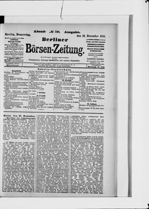 Berliner Börsen-Zeitung vom 21.12.1911