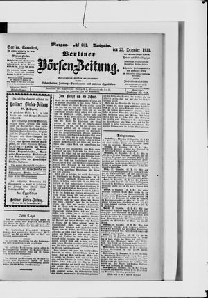 Berliner Börsen-Zeitung vom 23.12.1911