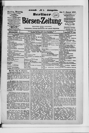 Berliner Börsen-Zeitung vom 02.01.1912