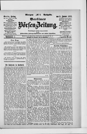 Berliner Börsen-Zeitung vom 05.01.1912