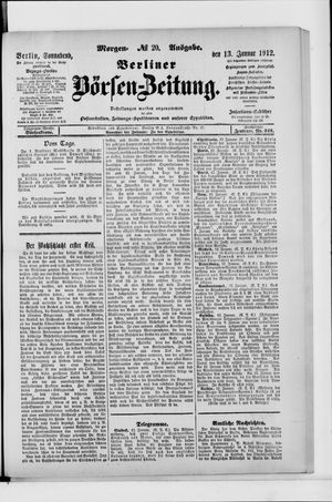 Berliner Börsen-Zeitung vom 13.01.1912