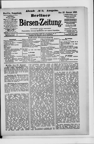 Berliner Börsen-Zeitung vom 13.01.1912