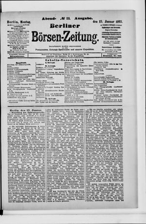 Berliner Börsen-Zeitung vom 15.01.1912