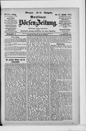 Berliner Börsen-Zeitung vom 19.01.1912