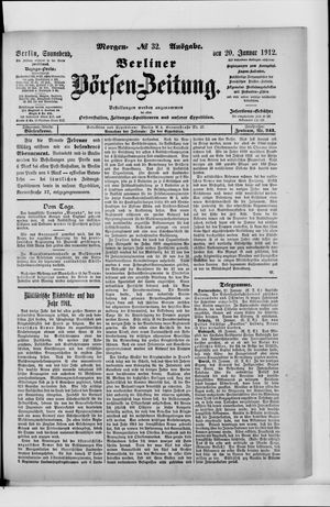 Berliner Börsen-Zeitung on Jan 20, 1912