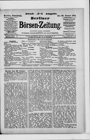 Berliner Börsen-Zeitung vom 20.01.1912