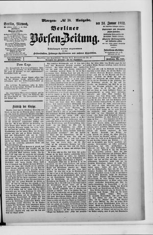 Berliner Börsen-Zeitung vom 24.01.1912