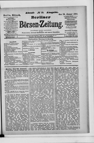 Berliner Börsen-Zeitung vom 24.01.1912