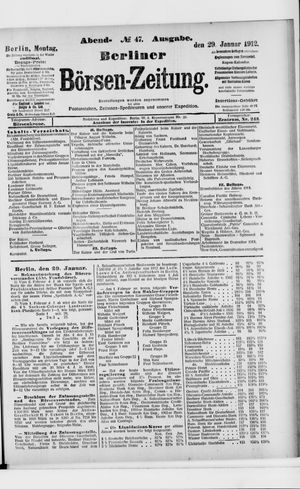 Berliner Börsen-Zeitung on Jan 29, 1912