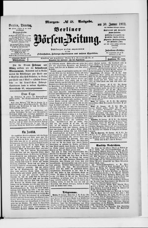 Berliner Börsen-Zeitung vom 30.01.1912