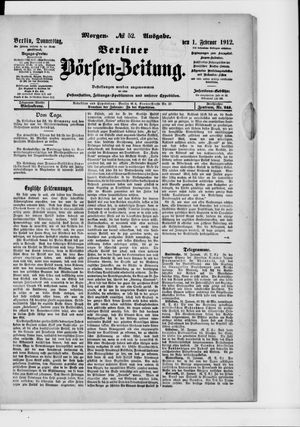 Berliner Börsen-Zeitung vom 01.02.1912