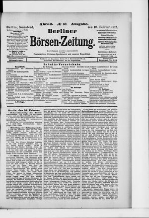 Berliner Börsen-Zeitung vom 10.02.1912