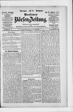 Berliner Börsen-Zeitung vom 13.02.1912