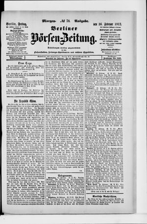Berliner Börsen-Zeitung vom 16.02.1912