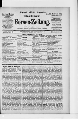 Berliner Börsen-Zeitung on Feb 19, 1912