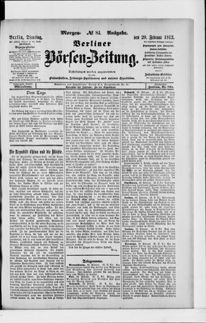 Berliner Börsen-Zeitung vom 20.02.1912