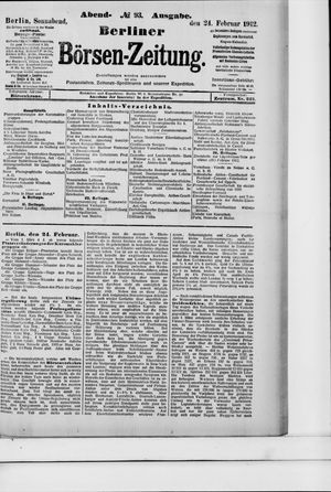 Berliner Börsen-Zeitung on Feb 24, 1912