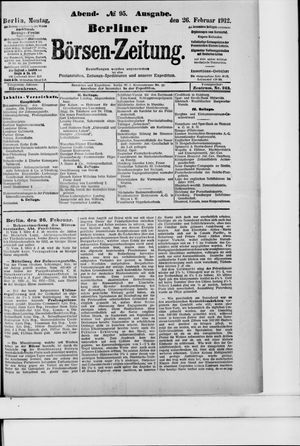Berliner Börsen-Zeitung vom 26.02.1912