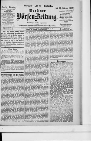 Berliner Börsen-Zeitung vom 27.02.1912