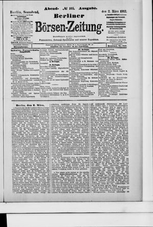 Berliner Börsen-Zeitung vom 02.03.1912