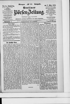 Berliner Börsen-Zeitung vom 07.03.1912