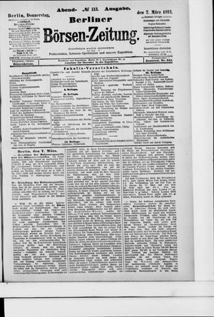 Berliner Börsen-Zeitung vom 07.03.1912